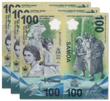 Samoa 100 tala 2026 Commemorative polymer 100th Birthday QEII P new LOT 3 UNC