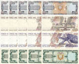 Ecuador Set4 xLot 5 UNC 1000 5000 20000 50000 Sucres 1988 1999 P 125 127 128 129