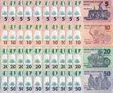 Nigeria Set 4 X LOT 10=40 UNC 5 10 20 50 Naira 2024-2025 Polymer P 37 38 39 40