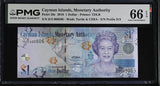 Cayman Islands 1 Dollars 2010 P 38 c Gem UNC PMG 66 EPQ , Printer TDLR