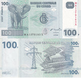 Congo 100 Francs 2007 P 98 UNC