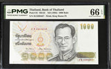 Thailand 1000 Baht ND 1992 P 92 Sign 67 Gem UNC PMG 66 EPQ