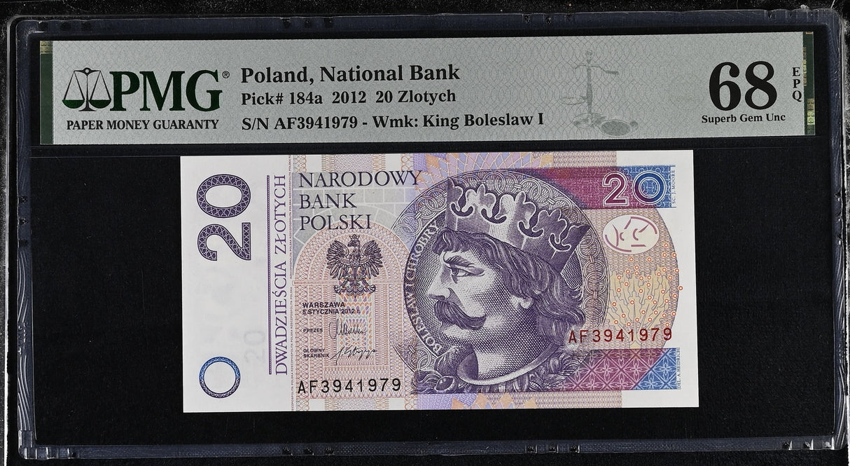 Poland 20 Zlotych 2012 P 184 a Superb Gem UNC PMG 68 EPQ