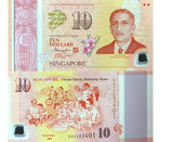 Singapore 10 Dollars ND 2015 P 58 b Polymer Commemorative Strong Families UNC