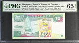 Singapore 5 Dollars ND 1997 P 35 Gem UNC PMG 65 EPQ