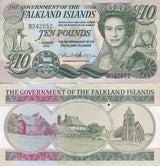Falkland Island 10 Pounds 2011 P 18 UNC , QEII, Elizabeth II ,Governor's house