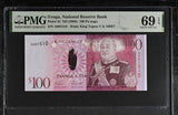 Tonga 100 Pa'anga ND 2008 P 43 Superb Gem UNC PMG 69 EPQ Top Pop