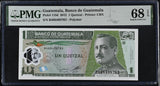 Guatemala 1 Quetzal October 2012 P 115 d Superb Gem UNC PMG 68 EPQ