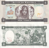 Eritrea 1 Nakfa 1997 P 1* REPLACEMENT AZ Prefix UNC