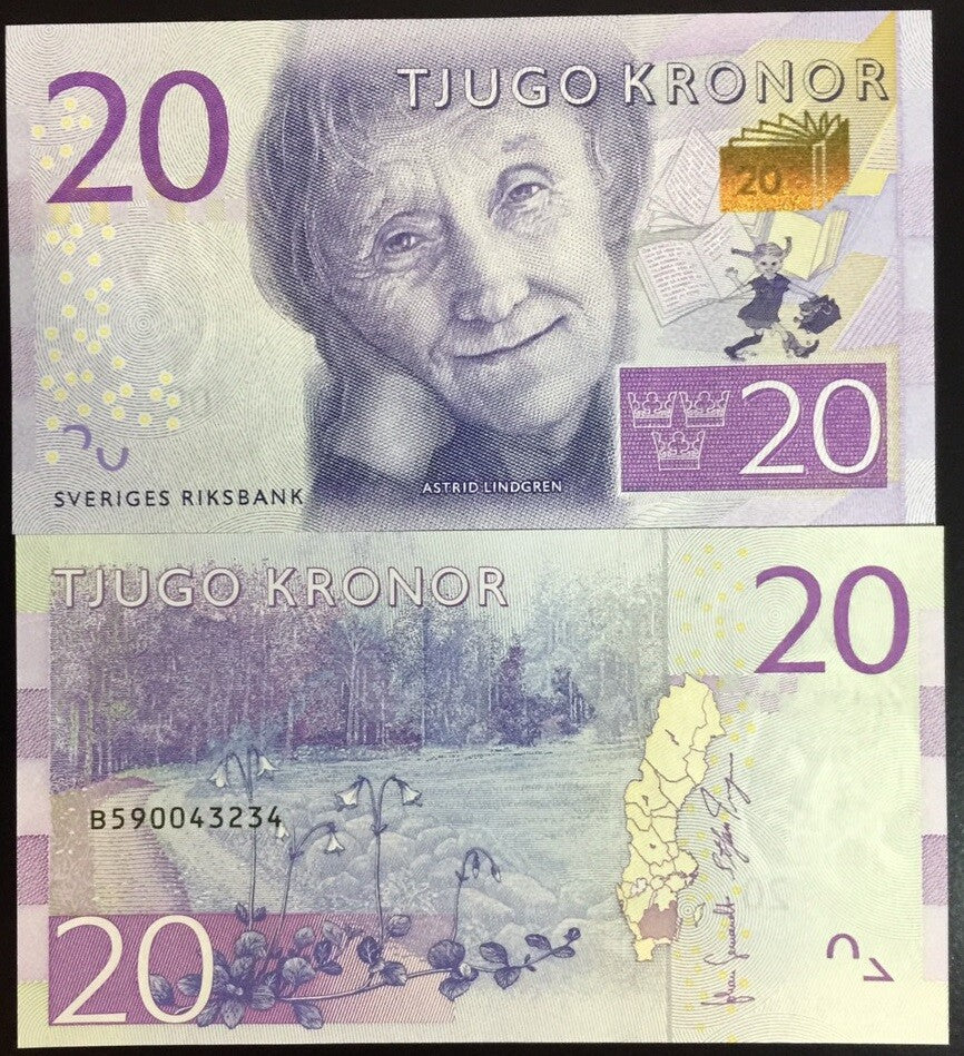 Sweden 20 Kronor ND 2015 P 69 UNC