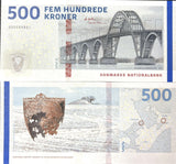 Denmark 500 Kroner 2019 ND 2020 Sign Callesen & Møller P 73 UNC