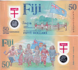 Fiji 50 Dollars ND 2020 Independence 50th P 121 Polymer UNC