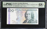 Sweden 100 Kronor ND 2006-2014 P 65 c Superb Gem UNC PMG 68 EPQ