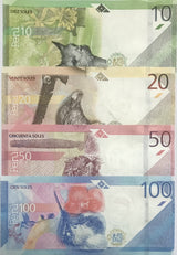 Peru Set 4 Pcs 10 20 50 100 Nuevos Sole 2019/2021 P 196 197 198 199 UNC