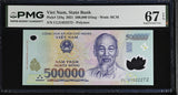 Vietnam 500000 Dong 2021 P 124 q Superb Gem UNC PMG 67 EPQ
