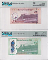 Northern Ireland Set 2; 10 20 Pounds 2017 P 91 P 92 Superb Gem UNC PMG 66 67 EPQ