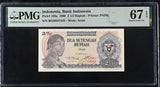 Indonesia 2 1/2 Rupiah 1968 P 103 a Superb Gem UNC PMG 67 EPQ
