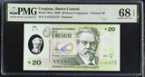 Uruguay 20 Pesos 2020 P 101 a Superb Gem UNC PMG 68 EPQ
