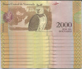 Venezuela 2000 Bolivares 2016 P 96 OWL UNC Lot 10 Pcs