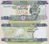 Solomon Islands 50 Dollars ND 2001 P 24 Random Prefix UNC