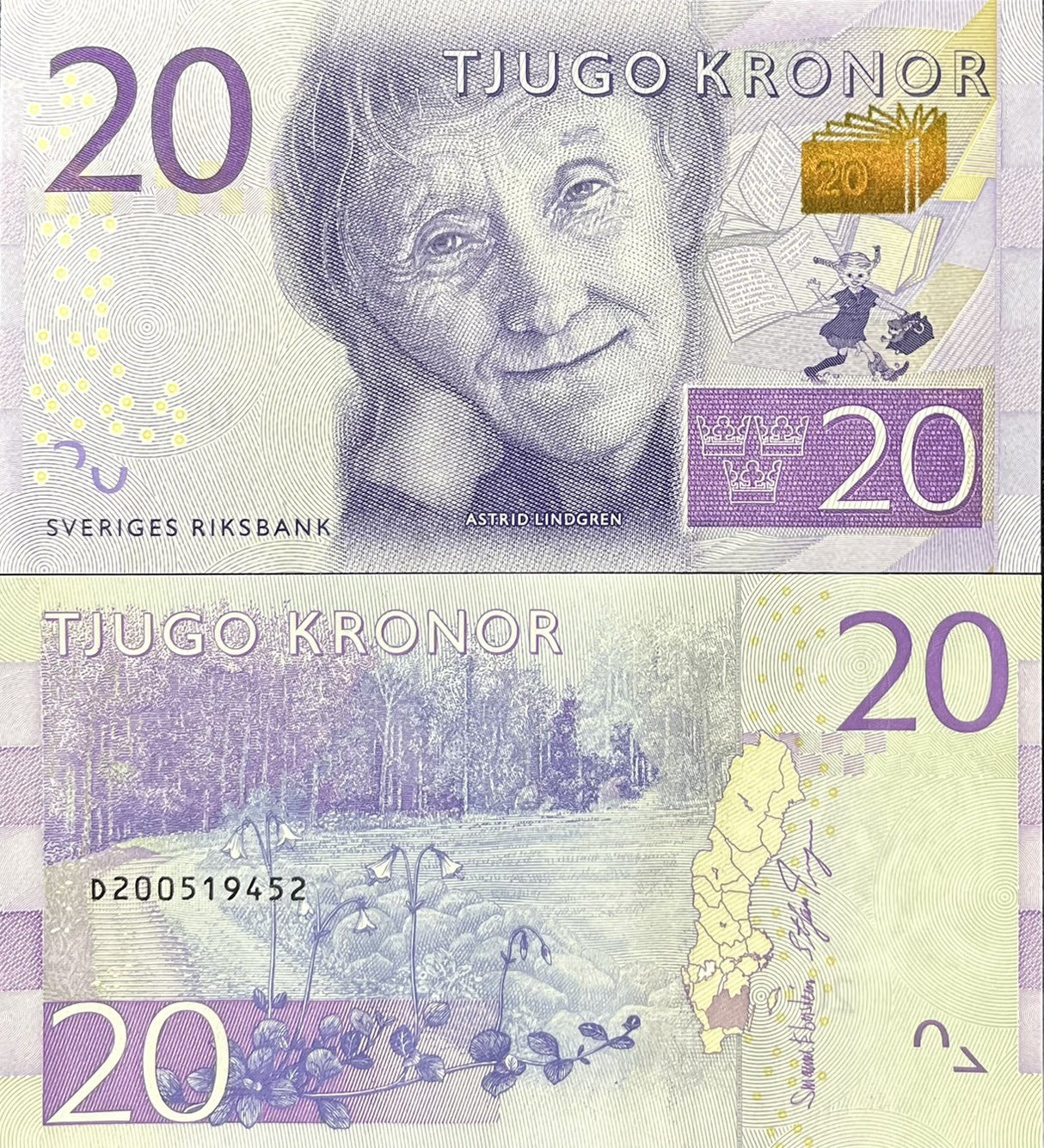 Sweden 20 Kronor ND 2015 P 69 b UNC