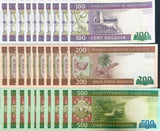 Mauritania Set 3 X LOT 10 = 30 UNC 100 200 500 Ou. 2013-2015 Hybrid P 16 17 18