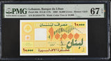 Lebanon 10000 Livres 2008 P 86 b Superb Gem UNC PMG 67 EPQ