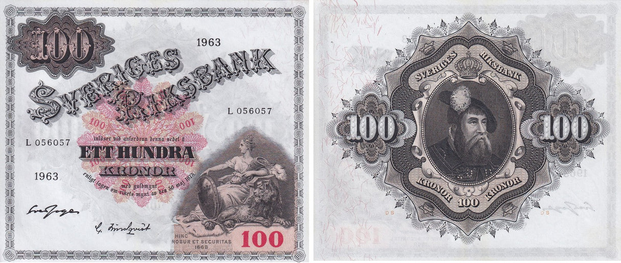Sweden 100 Kronor 1963 P 48 e UNC
