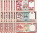 Nepal Set 3 x Lot 10 = 30 UNC 5 10 20 Rupees Random Year P 60 61 62
