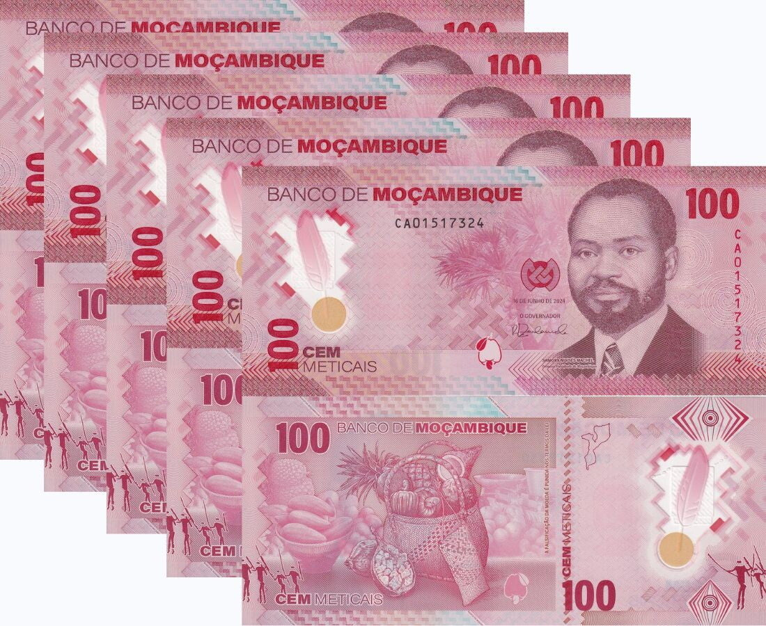 Mozambique 100 Meticais 2024 Polymer P 157 LOT 5 UNC