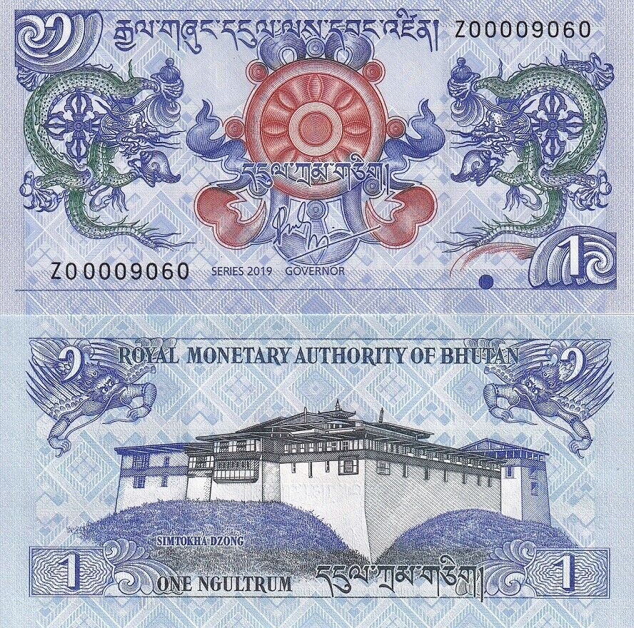 Bhutan 1 Ngultrum 2019 Z Prefix REPLACEMENT P 27 UNC