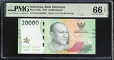 Indonesia 20000 Rupiah 2022 P 166 a Gem UNC PMG 66 EPQ