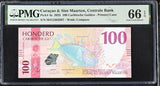 CURACAO & SINT MAARTEN 100 Gulden 2025 P 4 a Gem UNC PMG 66 EPQ