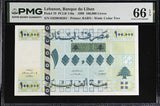 Lebanon 100000 Livres 1999 P 78 Gem UNC PMG 66 EPQ