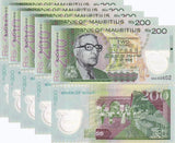 Mauritius 200 Rupees 2024/2025 Polymer P W65B NEW LOT 5 UNC