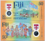 Fiji 50 Dollars ND 2020 Independence 50th ZZA Replacement Polymer P 121 UNC