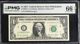 United States 1 Dollar Usa 2021 P 549 C Philadelphia Gem UNC PMG 66 EPQ