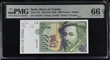Spain 1000 Pesetas 1992 ND 1996 P 163 Gem UNC PMG 66 EPQ