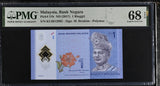 Malaysia 1 Ringgit ND 2017 P 51 b Superb Gem UNC PMG 68 EPQ