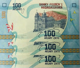 Madagascar 100 Ariary 2017 P 97 UNC Lot 3 Pcs
