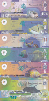 Pacific Ocean set 6, 19 20 21 22 23 24 Dollars 2017 Fantasy stingray