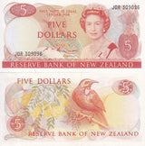 New Zealand 5 Dollars ND 1981-1992 P 171 b UNC