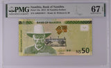Namibia 50 Dollars 2012 P 13 a Superb Gem UNC PMG 67 EPQ