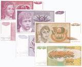 Yugoslavia SET 3 UNC 10 50 100 Dinara 1990 P 103 104 105