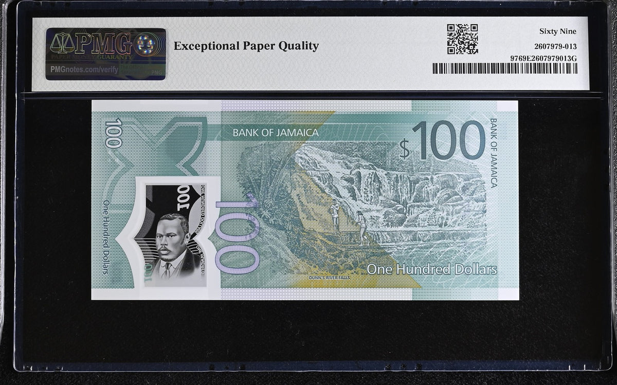 Jamaica 100 Dollars 2022 P 97 Commemorative Superb Gem UNC PMG 69 EPQ
