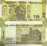 India 20 Rupees 2022 P 110 UNC, Mohendas Karamchand, Ellora Caves