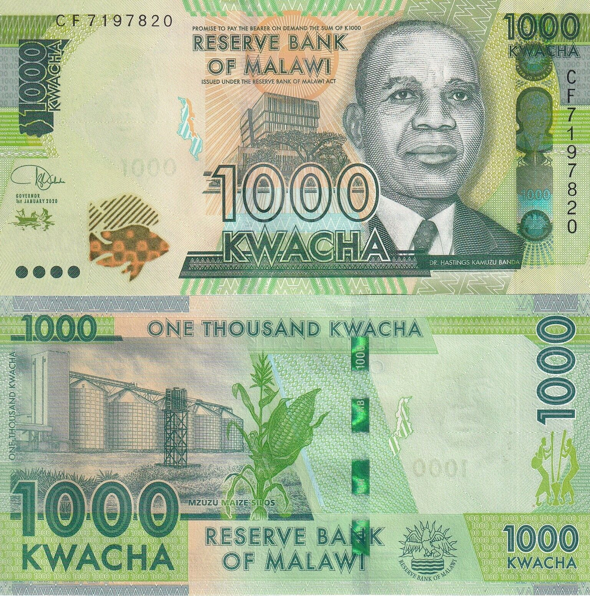 Malawi 1000 Kwacha 2020 P 67 UNC