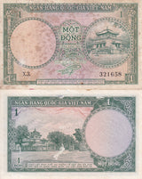 South Vietnam 1 Dong 1956 P 1 Circulated / USED