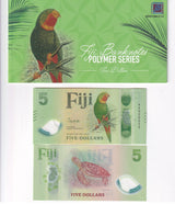 Fiji 5 Dollars 2026 2025 P NEW Polymer IN Folder UNC