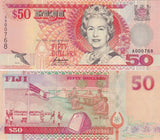 Fiji 50 Dollars ND 1996 QE II P 100 a UNC